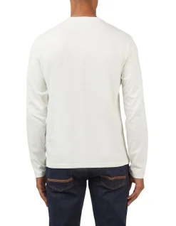 Ben Sherman Long Sleeve Pocket Tee In White -Nena & Pasadena Sales 970813900 3 720x928