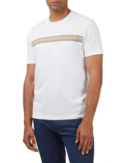 Ben Sherman Signature Core Stripe T-Shirt In White