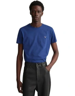 Gant Original Short Sleeve T-Shirt In Deep Blue