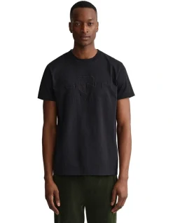 Gant Tonal Archive Shield T-Shirt In Black
