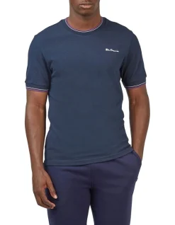 Ben Sherman Pique T-Shirt In Navy