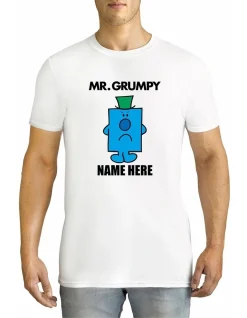 TWIDLA Personalised T-Shirts Mr Grumpy Cotton T-Shirt In White