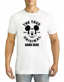 TWIDLA Personalised T-Shirts Mickey Mouse The True Original Personalised Cotton T-Shirt In White