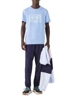 Lacoste Graphic Logo T-Shirt In Blue