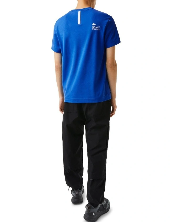 Lacoste Active Pique Tech T-Shirt In Blue - Image 2