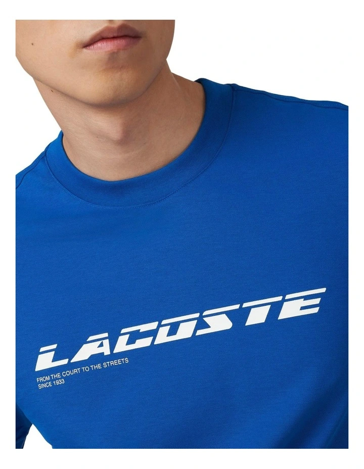 Lacoste Active Pique Tech T-Shirt In Blue - Image 4