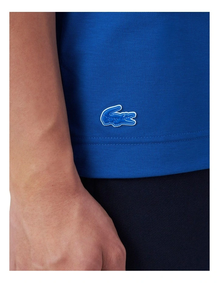 Lacoste Active Pique Tech T-Shirt In Blue - Image 5