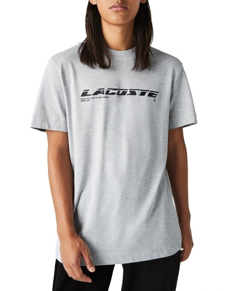 Lacoste Active Pique Tech T-Shirt In Grey - Image 2