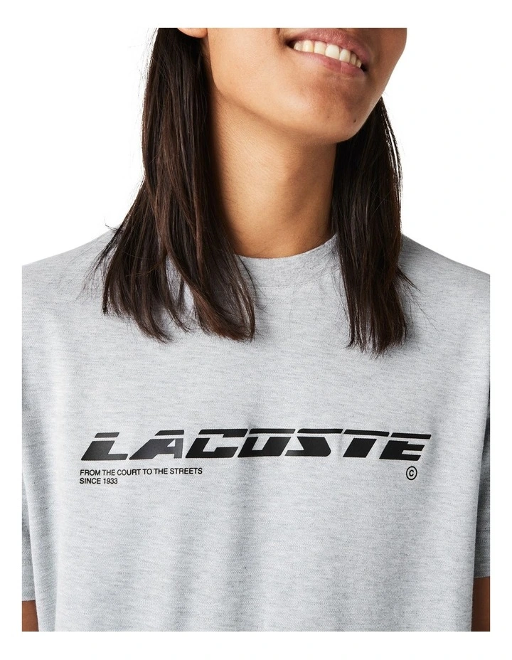 Lacoste Active Pique Tech T-Shirt In Grey - Image 4
