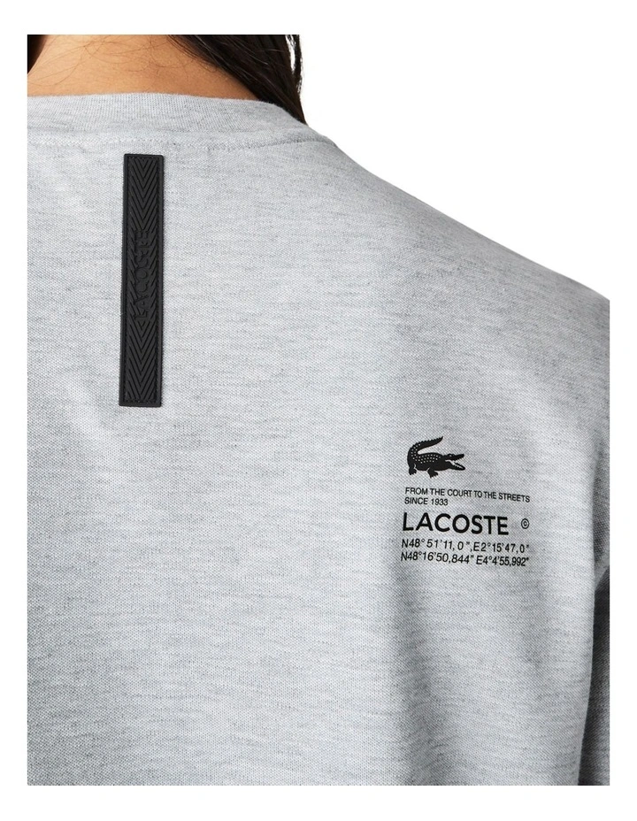 Lacoste Active Pique Tech T-Shirt In Grey - Image 5
