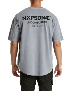 Nena & Pasadena Rodeo Box Fit Scoop Tee In Charcoal