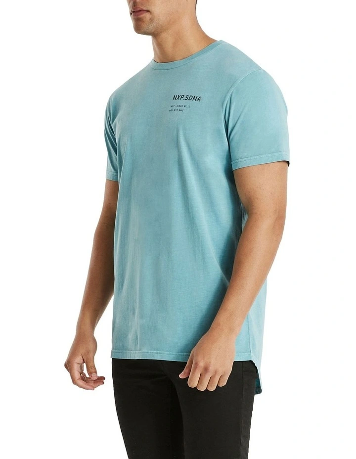 Nena & Pasadena Torpedo Cape Back Tee In Aqua - Image 3