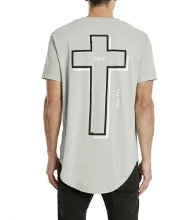 KSCY Latigo Dual Curved Tee In Grey