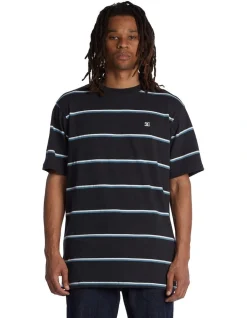 DC Ruthless Stripe T-Shirt In Pirate Black