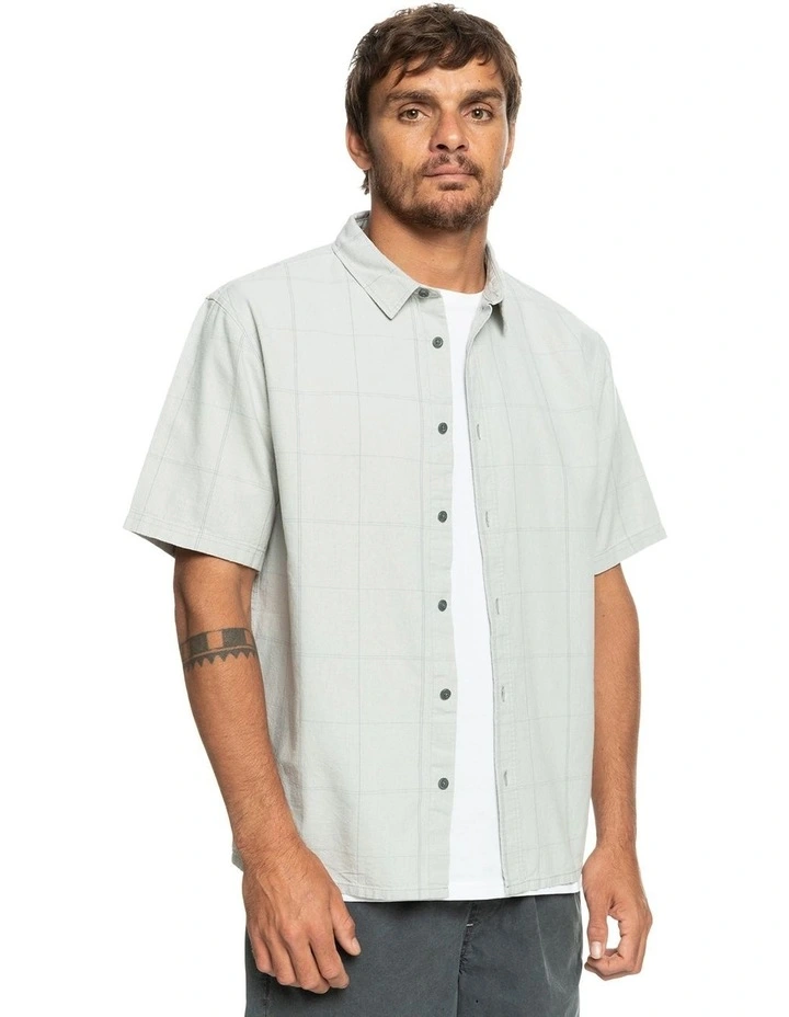 Quiksilver Authentic Influenced Short Sleeve Shirt In Grey 3 Quiksilver Authentic Influenced Short Sleeve Shirt In Grey - Image 3