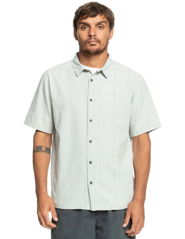 Quiksilver Authentic Influenced Short Sleeve Shirt In Grey 4 Quiksilver Authentic Influenced Short Sleeve Shirt In Grey - Image 4