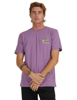 Quiksilver Retro Fade T-Shirt In Purple