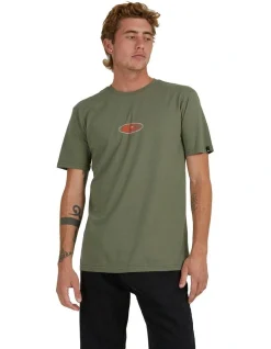 Quiksilver On The Grid T-Shirt In Green