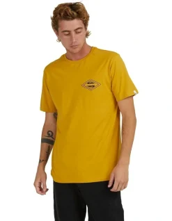Quiksilver Reverse Logo T-Shirt In Yellow