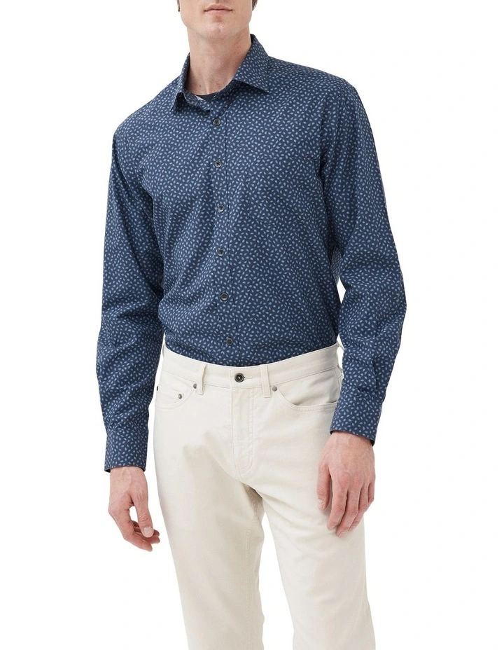 Rodd & Gunn Cove Road Long Sleeve Shirt In Ink