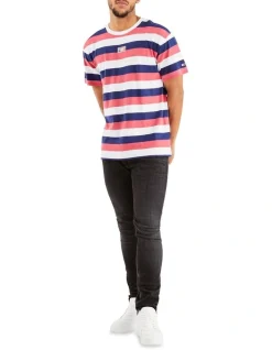 Tommy Jeans Timeless Stripe Tee In Red