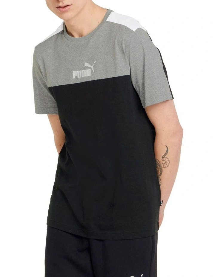 Puma Essential Block Tee In Black