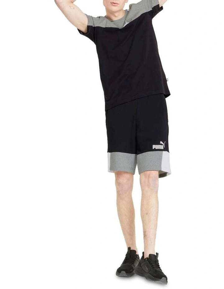 Puma Essential Block Tee In Black - Image 3