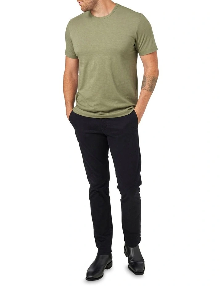 Blazer Pima Cotton Tee In Light Olive - Image 2