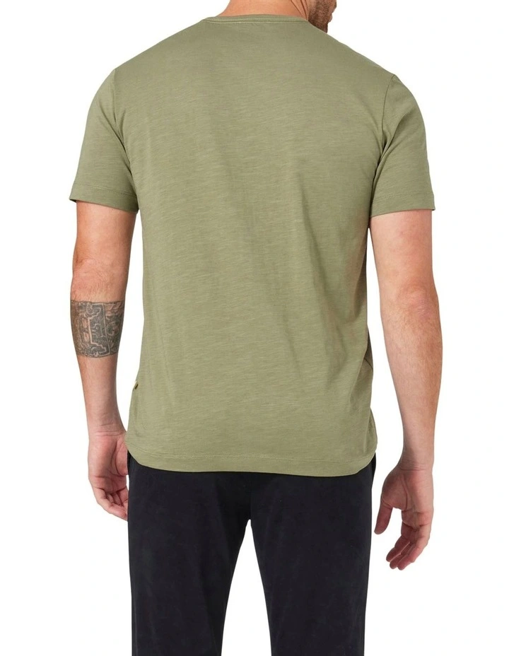 Blazer Pima Cotton Tee In Light Olive - Image 5