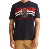Tommy Hilfiger Icon Crest Stripe Tee In Blue