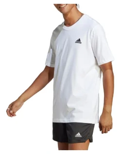 ADIDAS Essentials Single Jersey Embroidered Small Logo T-Shirt In White
