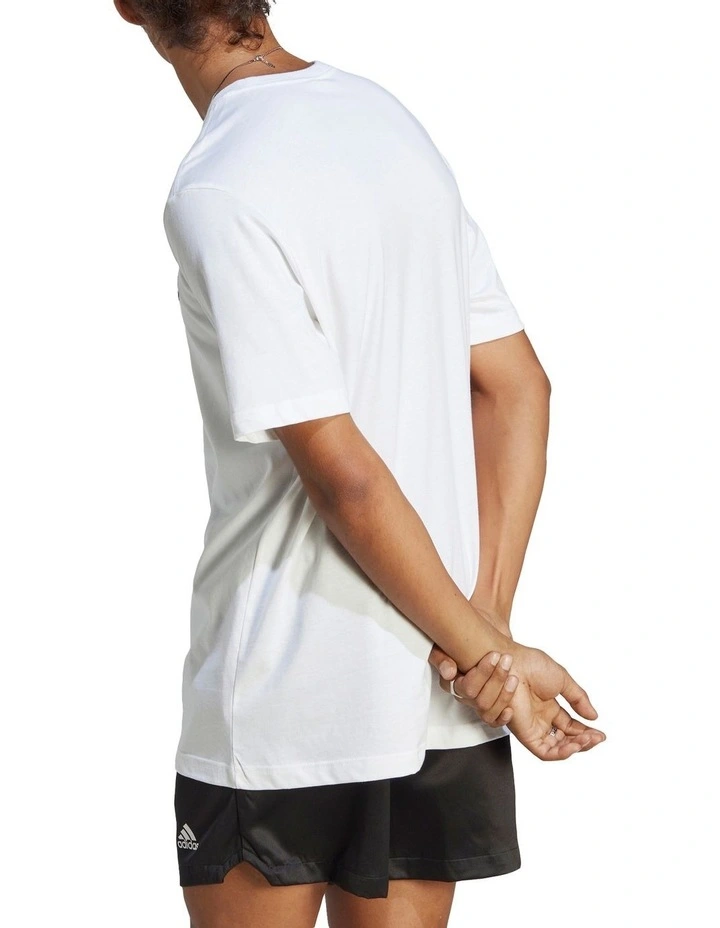 ADIDAS Essentials Single Jersey Embroidered Small Logo T-Shirt In White - Image 2