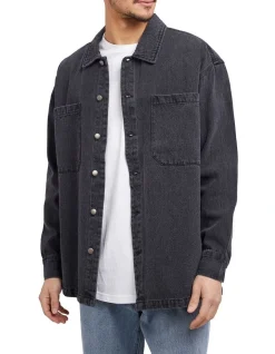 Silent Theory Strung Out Shirt In Washed Black