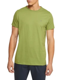 Oxford Jed Crew Neck T-Shirt In Green