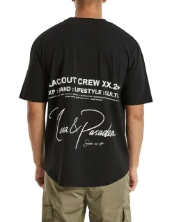 Nena & Pasadena Plymouth Box Fit Scoop Tee In Black