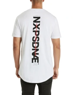 Nena & Pasadena Hologram Cape Back Tee I White