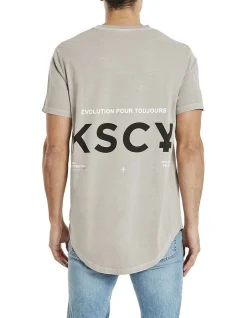 KSCY Cabrillo Dual Curved Tee In Beige