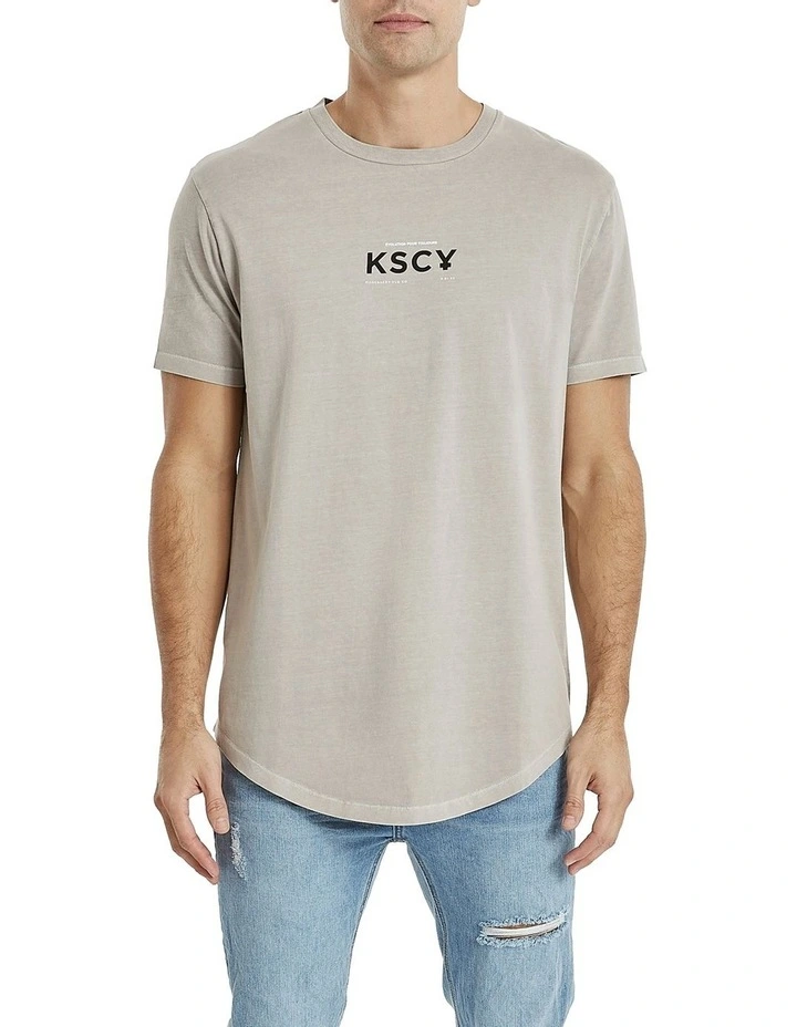 KSCY Cabrillo Dual Curved Tee In Beige - Image 3