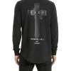 KSCY Miramar Dual Curved Long Sleeve Tee In Black