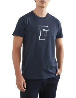 French Connection Varsity T-Shirt In Navy
