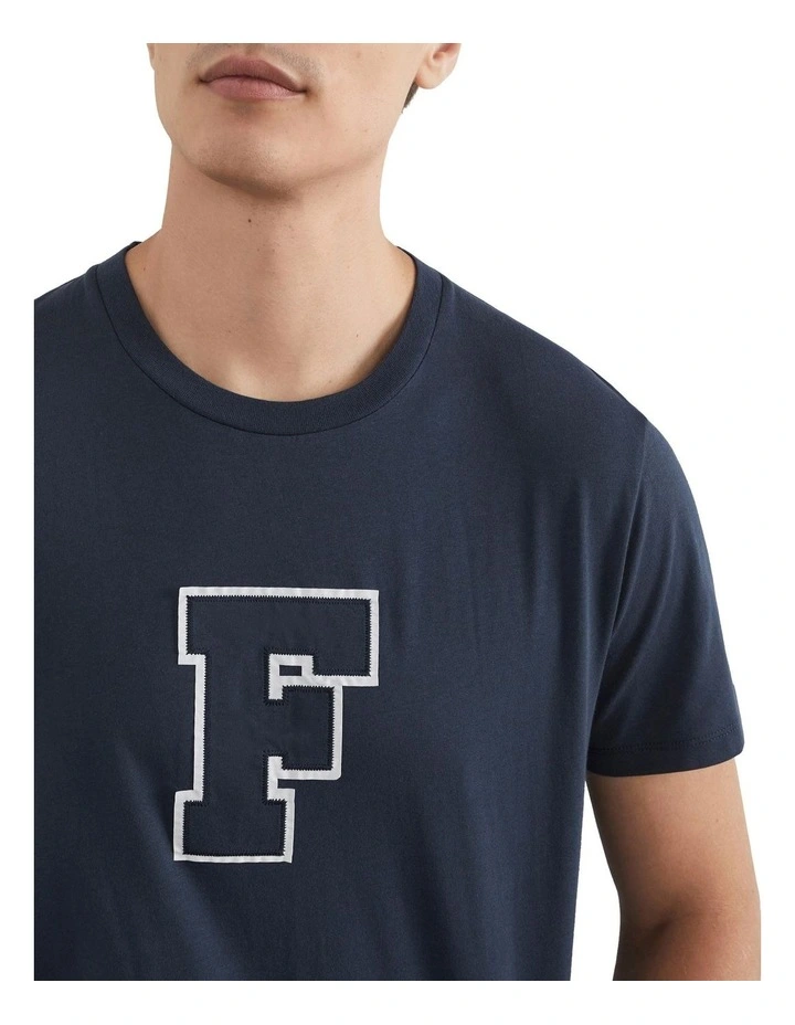 French Connection Varsity T-Shirt In Navy - Image 4