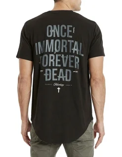 KSCY Solano Dual Curved Tee In Black