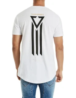 Nena & Pasadena Vapor Cape Back Tee In White