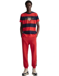 Gant Bar Stripe Archive Shield T-Shirt In Red -Nena & Pasadena Sales 992476900 4 720x928