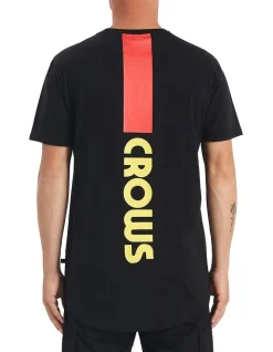 Nena & Pasadena Adelaide Curved Hem Tee In Black