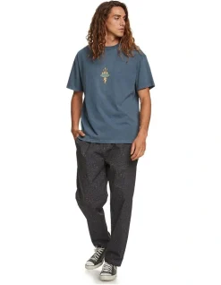 Quiksilver Saturn Scorched T-Shirt In Blue