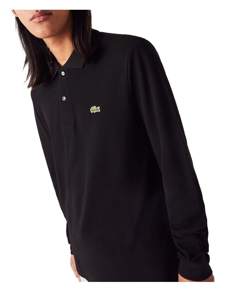 Lacoste Classic Fit Polo Shirt In Black - Image 2