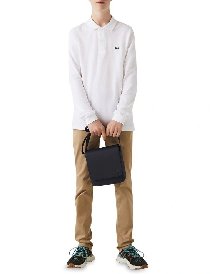 Lacoste Classic Fit Long-sleeve Polo Shirt In White