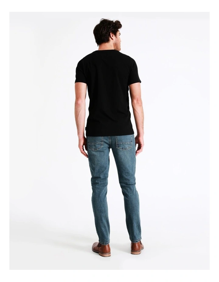 Maddox Kristian Slim Tapered Jean Mid Blues - Image 5