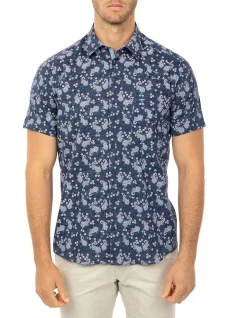 Aquila Apparel Short Sleeve Floral Print Merritt Shirt